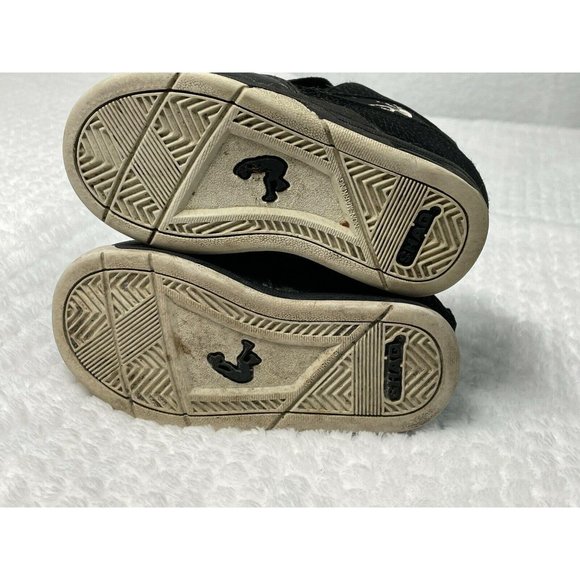 SHAQ Black Zip Up High Top Basketball Shoes 8 Tots - Picture 4 of 5